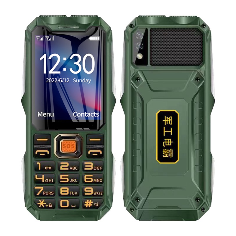 Unlocked Rugged Cell Phone Outdoor Loud Sound two Flashlight Torch Dual Sim Card Phones Large Battery Long Standby Bluetooth Speed Dial Big Button Cel
