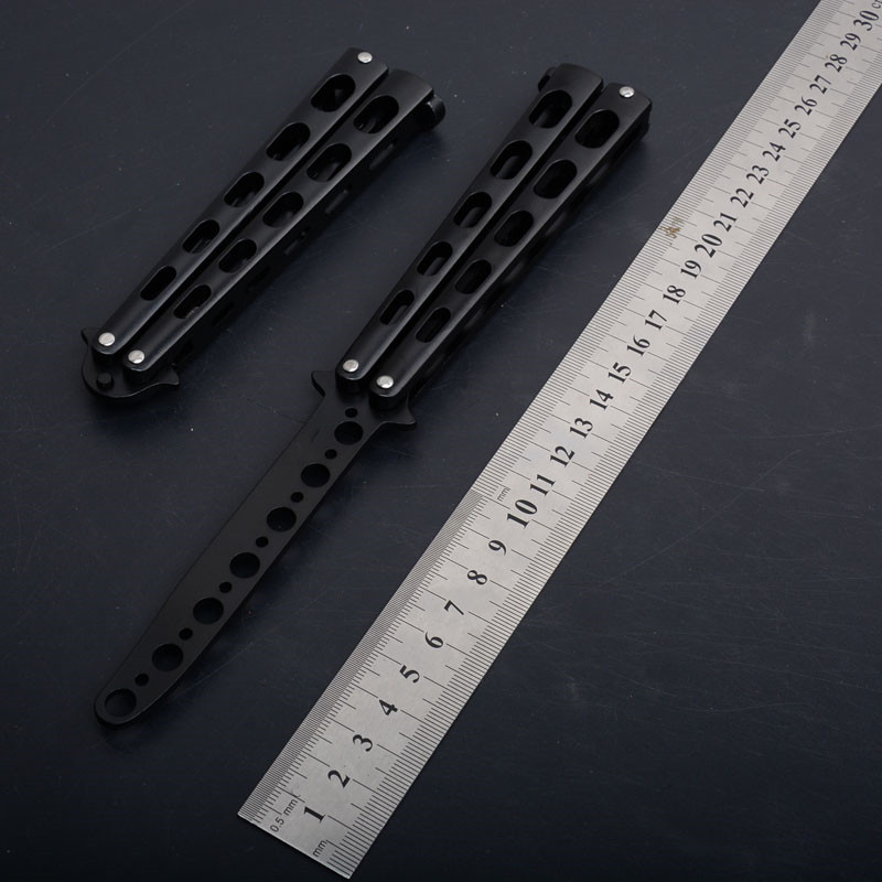 BM Butterfly Knife Unsharp Dull Knife 5cr13Mov Aluminum Handle Black Trainer Preactice Knife Rescue EDC Utility Tools Xmas Gift for Man 
BM Butterfly Knife Unsharp Dull Knife 5cr13Mov Aluminum Handle Black Trainer Preactice Knife Rescue EDC Utility Tools Xmas Gift for Man