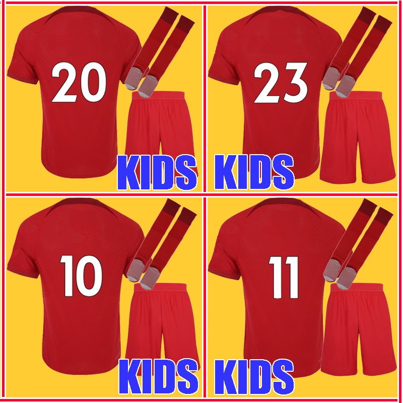22 23 season home RED soccer jerseys 2021 2023 football shirts kit kids sets uniforms with socks 11, Men home
22 23 season home RED soccer jerseys 2021 2023 football shirts kit kids sets uniforms with socks 11, Men home