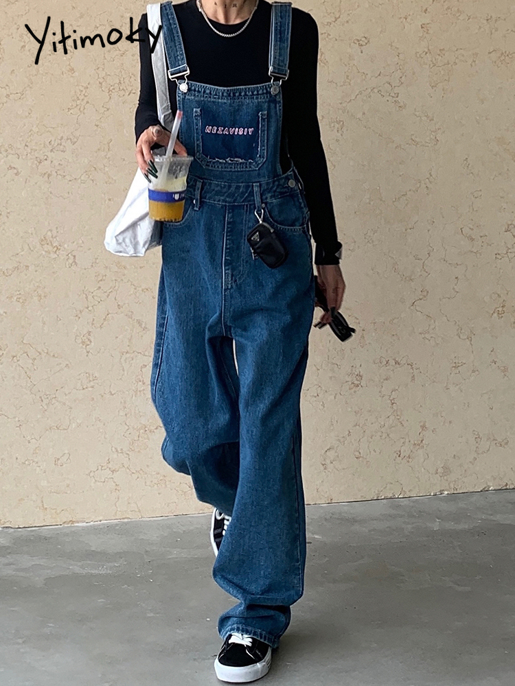 Women' Plus Size Jumpsuits Rompers Yitimoky Design Blue Denim Jumpsuit Women Fashion Baggy Jeans Jumpsuits High Waist Wide Leg Overalls Trousers Woman Y2k 220826
Women' Plus Size Jumpsuits Rompers Yitimoky Design Blue Denim Jumpsuit Women Fashion Baggy Jeans Jumpsuits High Waist Wide Leg Overalls Trousers Woman Y2k 220826