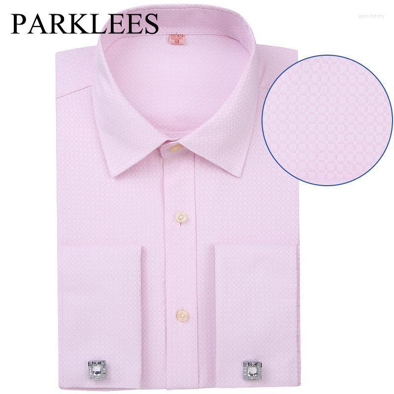 Men's Dress Shirts Parklees Pink Jacquard French Cufflinks Cuff Solid Business Casual Slim Fit Long Sleeve Chemise HommeMen's Quin22, Hw03
Men's Dress Shirts Parklees Pink Jacquard French Cufflinks Cuff Solid Business Casual Slim Fit Long Sleeve Chemise HommeMen's Quin22, Hw03