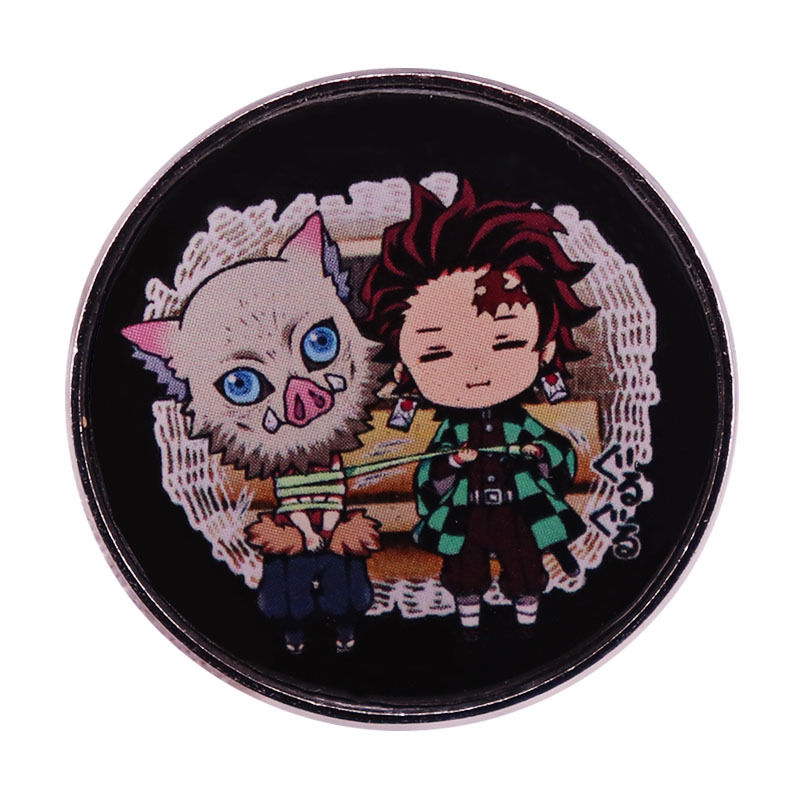 Demon Slayer brooch Hashibira Inosuke Kamado Tanjiro badge ghost killing blade Brooch cartoon animation Enamel Pin, As picture
Demon Slayer brooch Hashibira Inosuke Kamado Tanjiro badge ghost killing blade Brooch cartoon animation Enamel Pin, As picture