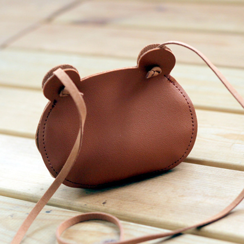 Tas Bayi Kelinci Kartun Kulit Pu Kurir Selempang Anak Beruang Hewan Lucu Bahu Koin Perempuan 220611