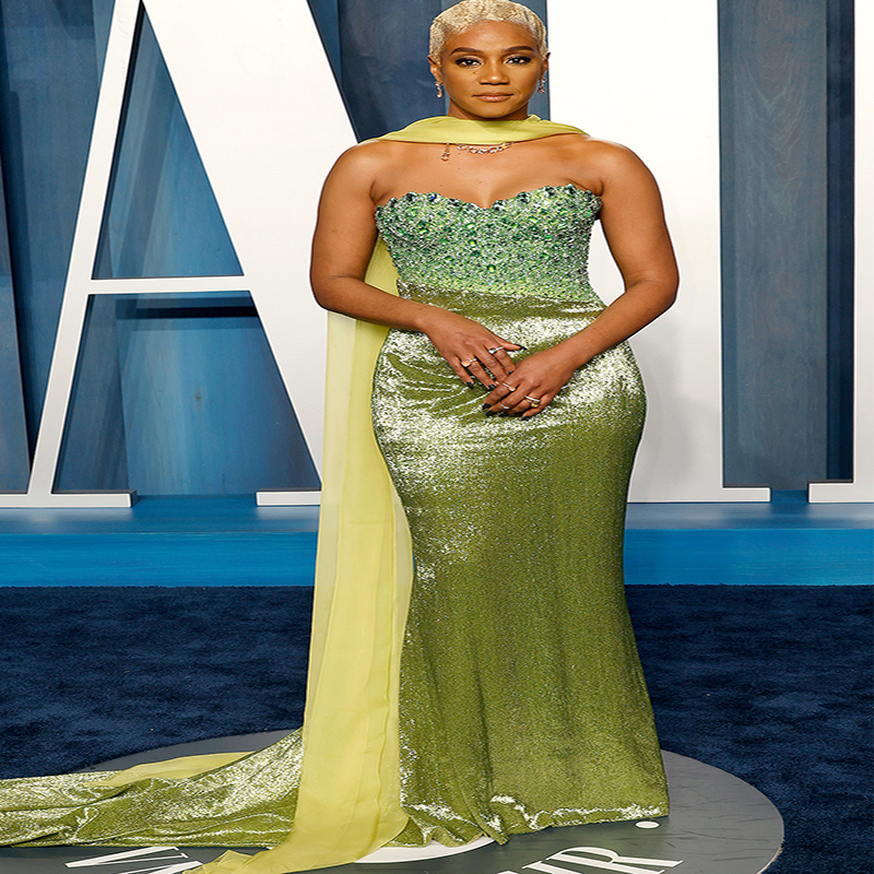 Luxury Crystal Mermaid Velvet Prom Dresses 2022 Sweetheart Sage Plus Size Black Girls African Evening Dress Red Carpet Celebrity Party Gowns Special O