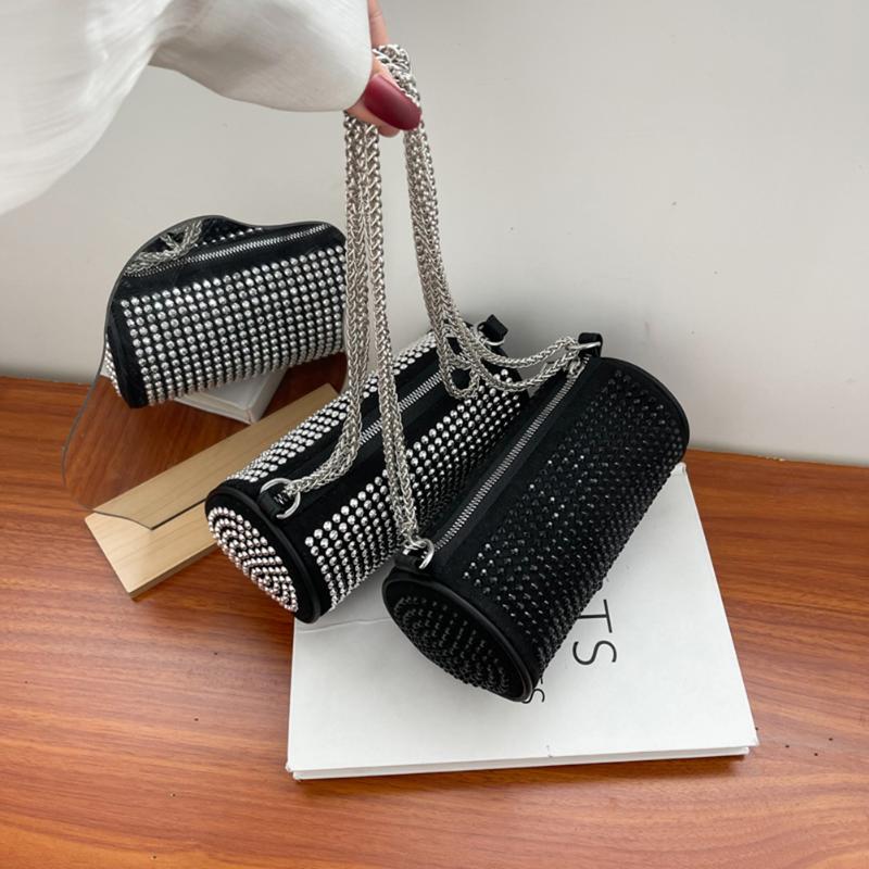 Evening Bags Bling Rhinestones Cylinder Shoulder Bag For Women 2022 Chain Lady Girl Mobile Phone Pouch Party Clutch Crossbody BagEvening, Black
Evening Bags Bling Rhinestones Cylinder Shoulder Bag For Women 2022 Chain Lady Girl Mobile Phone Pouch Party Clutch Crossbody BagEvening, Black