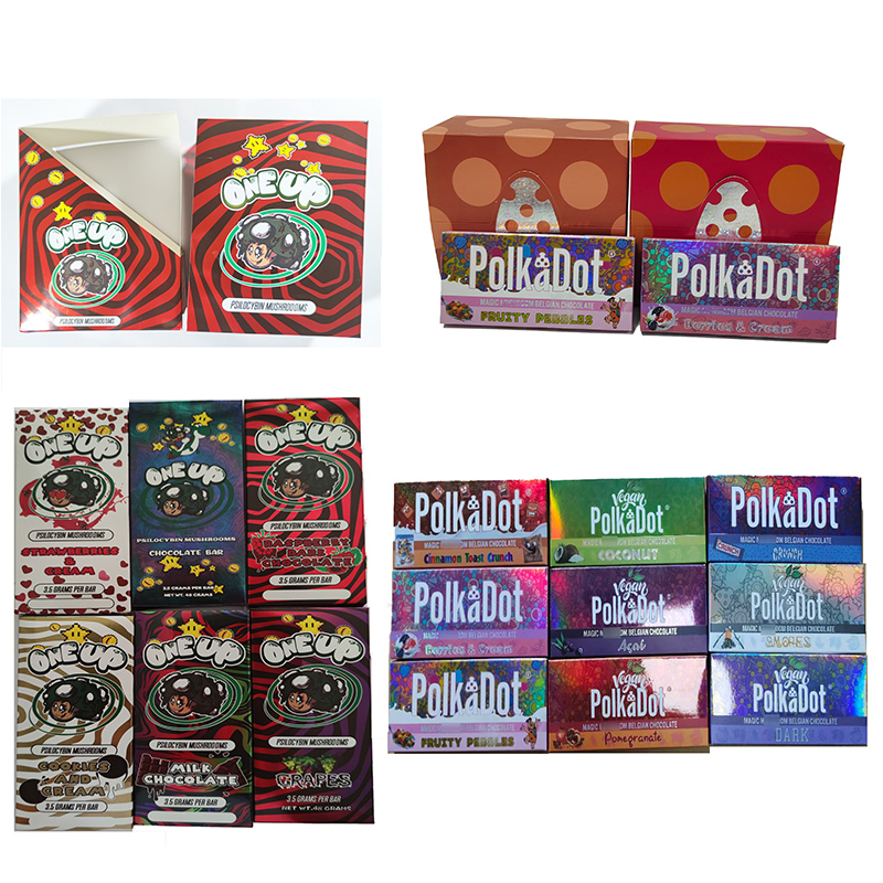 Chocolate Bar Packaging Boxes 3.5g empty one up milk chocolate Polkadot Magic Mushrooms bars packing 4 gram Dark Berries & Cream Acai Fruity Pebbles Food Grade Box
Chocolate Bar Packaging Boxes 3.5g empty one up milk chocolate Polkadot Magic Mushrooms bars packing 4 gram Dark Berries & Cream Acai Fruity Pebbles Food Grade Box