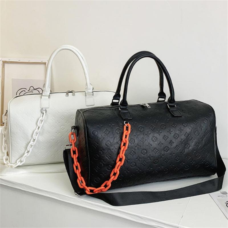 Duffel Bags Large Capacity Travel Bag Fashion Men Fitness Waterproof Handbag Female Sports Shoulder Women Weekend Gym With ChainDuffel, Black
Duffel Bags Large Capacity Travel Bag Fashion Men Fitness Waterproof Handbag Female Sports Shoulder Women Weekend Gym With ChainDuffel, Black