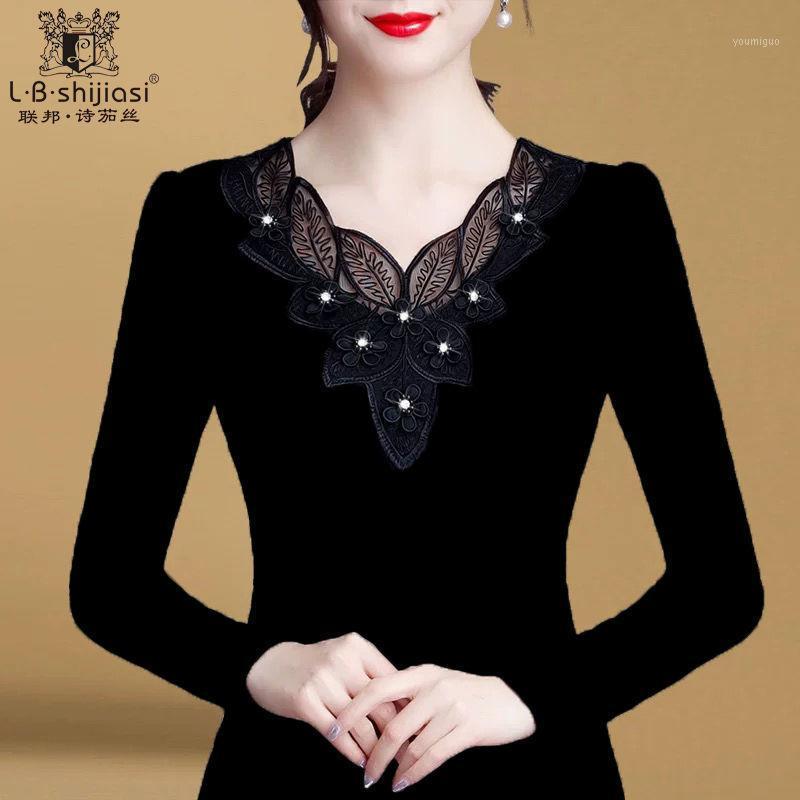 Women's Blouses & Shirts Women Blouse Autumn Winter V-neck Lace Mesh Long Sleeve Plus Size Top T-shirt Blusas Ropa De Mujer, 6618
Women's Blouses & Shirts Women Blouse Autumn Winter V-neck Lace Mesh Long Sleeve Plus Size Top T-shirt Blusas Ropa De Mujer, 6618
