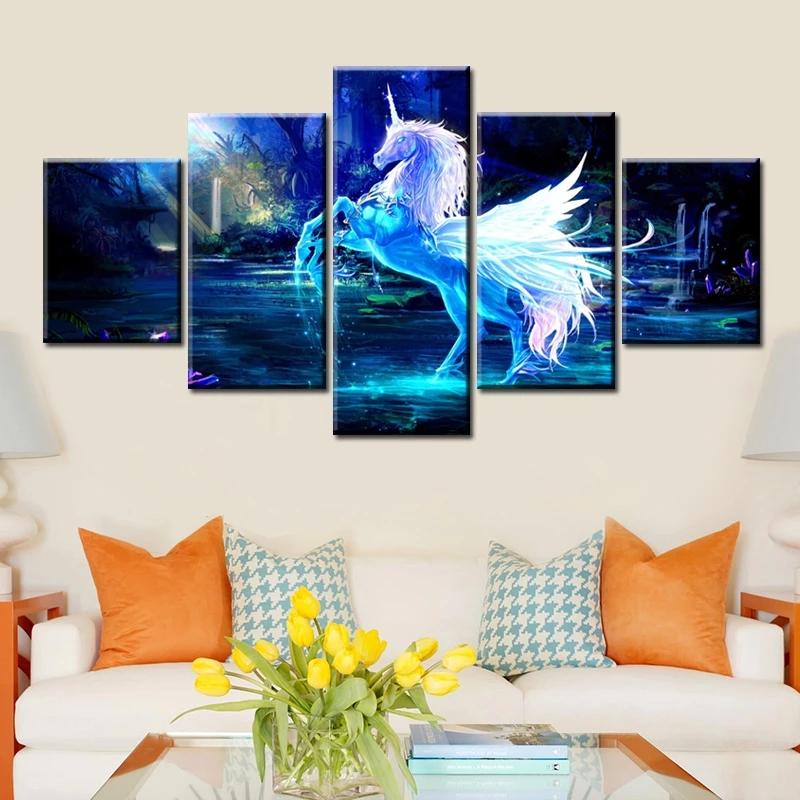 Paintings 5 Panels Running Steed White Horse Cartoon Canvas HD Prints Animal Horses Poster Wall Art For Living Room Decor 
Paintings 5 Panels Running Steed White Horse Cartoon Canvas HD Prints Animal Horses Poster Wall Art For Living Room Decor