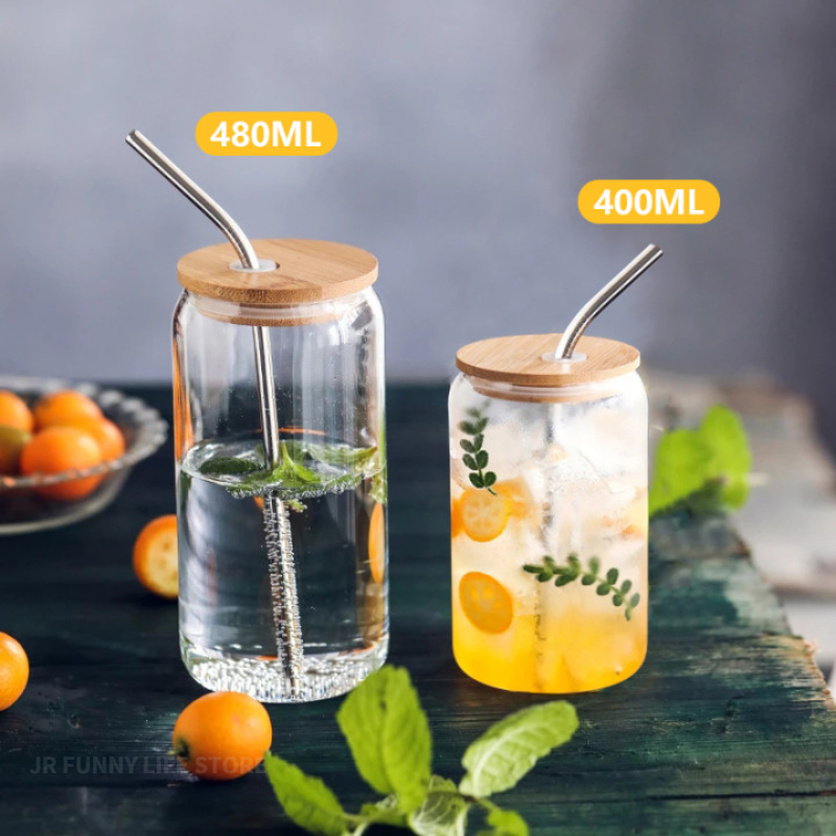 Transparent Can shape Glass Cups with Bamboo lid and straw Ice Coffee cup Glass tumblers High boron Beer Can glass Drinkware sxjun12, Froested
Transparent Can shape Glass Cups with Bamboo lid and straw Ice Coffee cup Glass tumblers High boron Beer Can glass Drinkware sxjun12, Froested