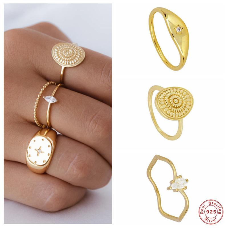Cluster Rings Aide 925 Sterling Silver Gold Flower Round Plate For Women Gift Wave Line Zircon Crystal Finger Ring Party Fine JewelryCluster
Cluster Rings Aide 925 Sterling Silver Gold Flower Round Plate For Women Gift Wave Line Zircon Crystal Finger Ring Party Fine JewelryCluster