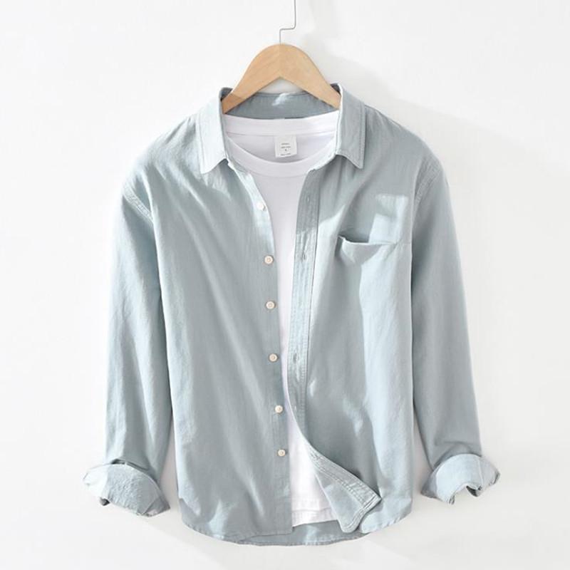 Mens Leisure Shirts Simple All-match Cotton Shirt Men Spring Summer Long Sleeve Casual Tops Fashion Boys Men's Clothing XXXL, Blue
Mens Leisure Shirts Simple All-match Cotton Shirt Men Spring Summer Long Sleeve Casual Tops Fashion Boys Men's Clothing XXXL, Blue