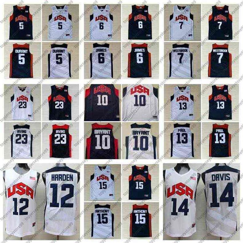 Vintage Basketball 12 Team USA Jersey Kevin 5 Durant LeBron 6 James 12 Harden Russell 7 Westbrook Chris 13 Paul Deron 8 Williams A2535
Vintage Basketball 12 Team USA Jersey Kevin 5 Durant LeBron 6 James 12 Harden Russell 7 Westbrook Chris 13 Paul Deron 8 Williams A2535