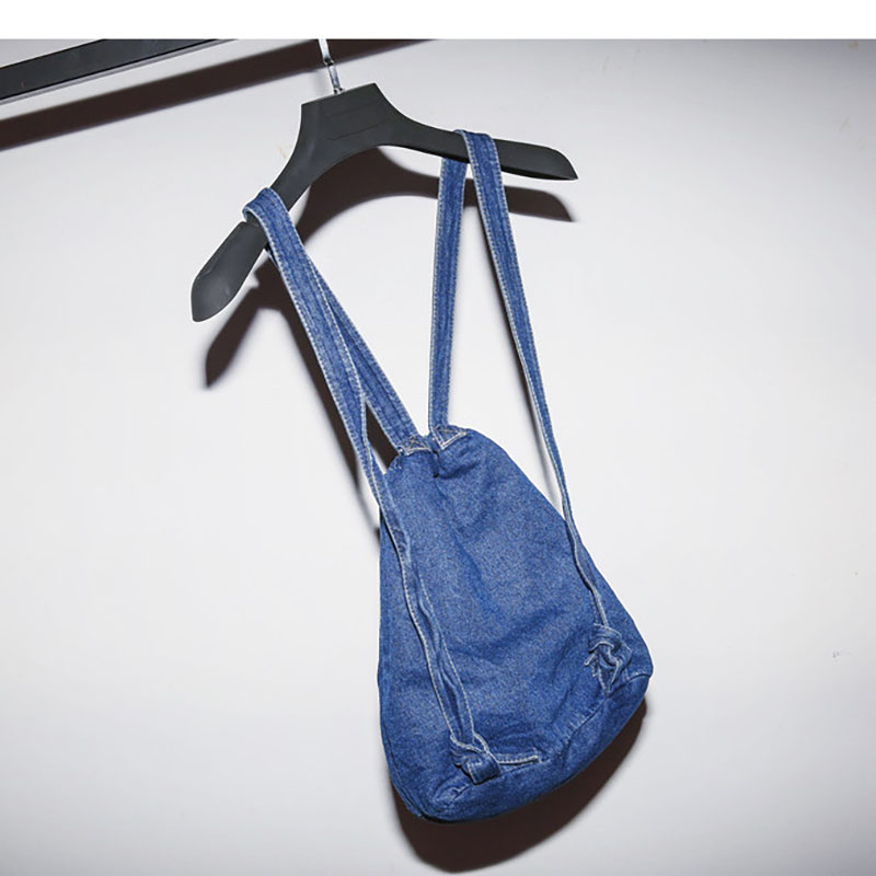 NEW Denim Camp Vintage Style Jeans Backpacks Large Size School Bags Travel Kroean Bags