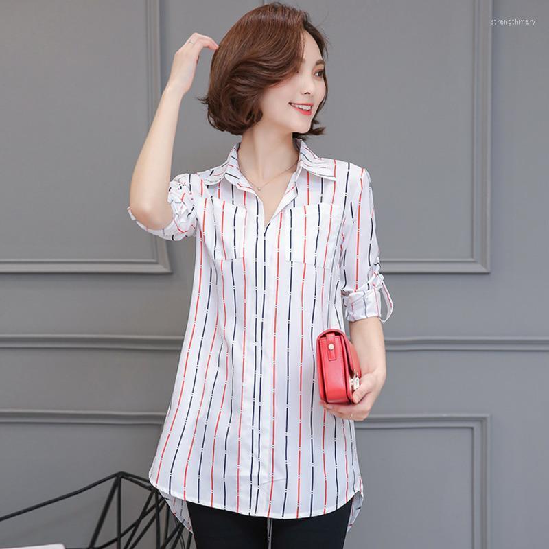 Women's Blouses & Shirts #3002 Spring Vertrical Striped Print Blouse Women Korean Style Plus SIze For Loose Turn-down Collar Office Stre22, Black stripe
Women's Blouses & Shirts #3002 Spring Vertrical Striped Print Blouse Women Korean Style Plus SIze For Loose Turn-down Collar Office Stre22, Black stripe