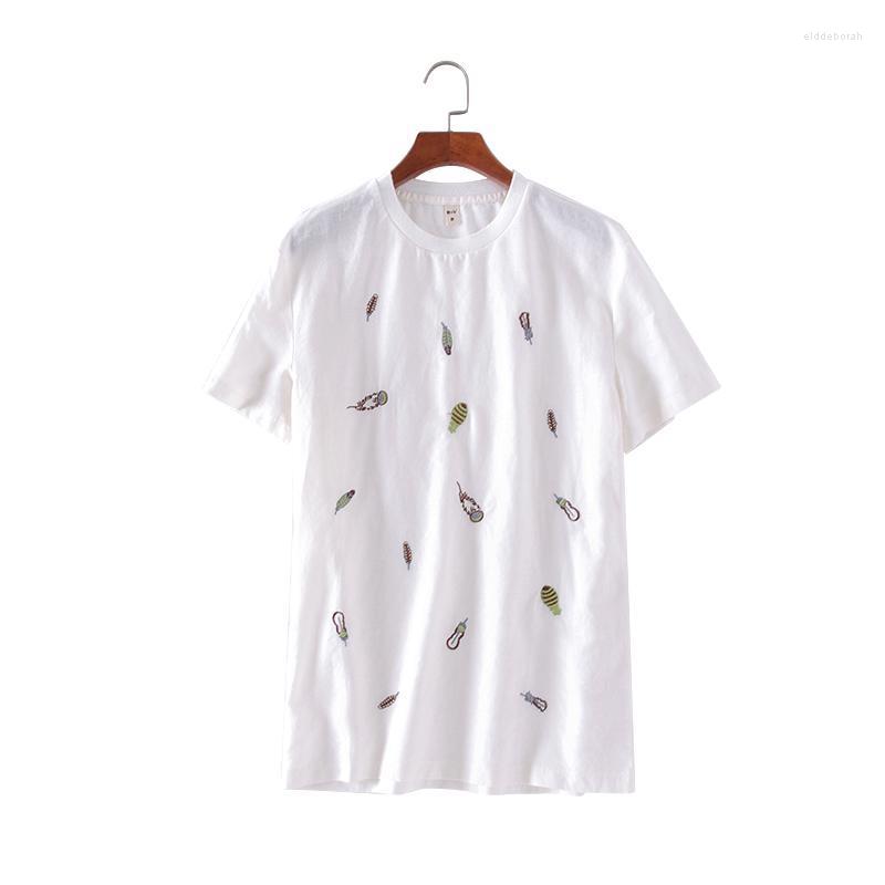 Men's Casual Shirts Embroidered Cartoon Summer Mens Short Sleeve Linen Chemise Homme Round Collar Males Clothing Slim Fit Loose Thin Pullove, White
Men's Casual Shirts Embroidered Cartoon Summer Mens Short Sleeve Linen Chemise Homme Round Collar Males Clothing Slim Fit Loose Thin Pullove, White