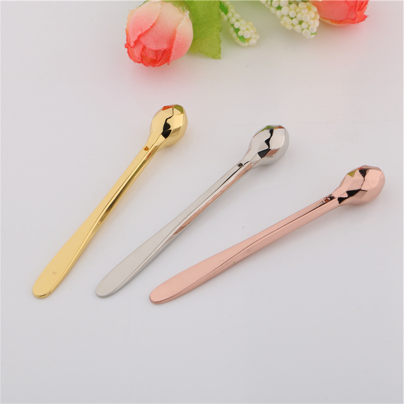 Eye Cream Applicator Cosmetic Spatulas Anti Wrinkle Eye Roller Facial Mask Spoon Gold Alloy Metal Skin Care Tools Face Cream Spoon Cream Facial Massag