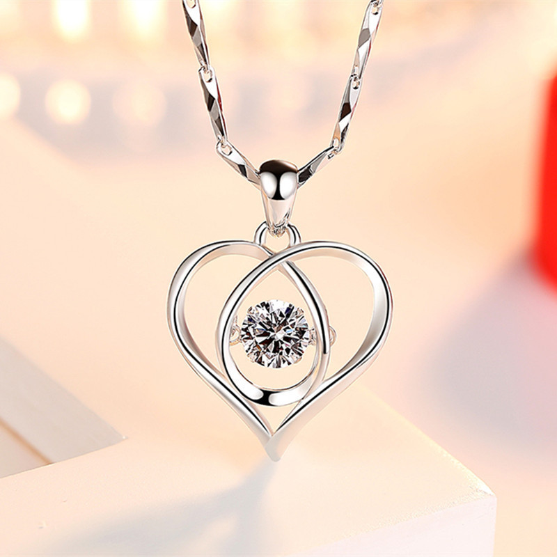 Straight S999 Full Silver Beating Heart Necklace Version Light Luxury Simple Fashion Heart-shaped Women's Pendant
Straight S999 Full Silver Beating Heart Necklace Version Light Luxury Simple Fashion Heart-shaped Women's Pendant