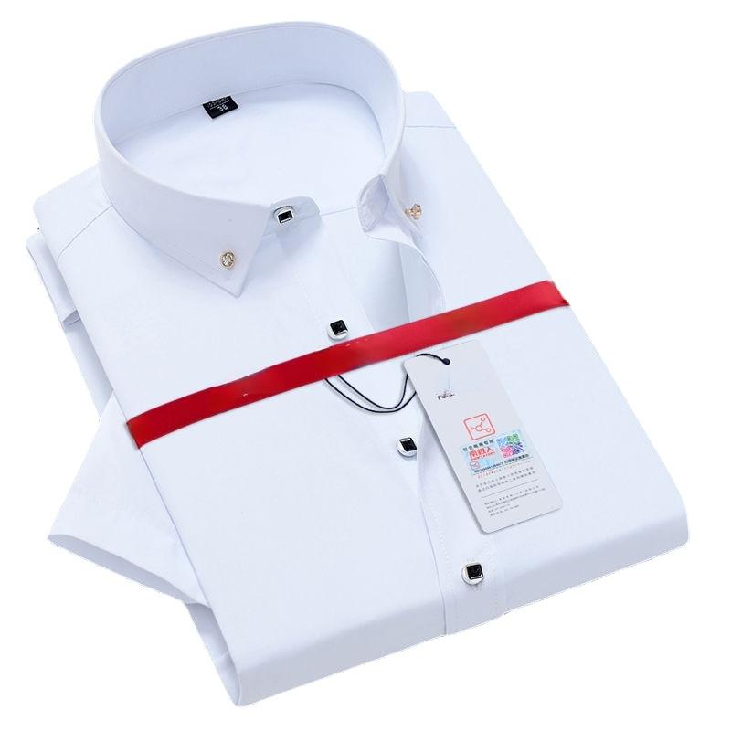 Men's Casual Shirts Men's Short Sleeve Button-down Shirt Pocket-less Luxury Business Dress Standard-fit Korean High Quality White ShirtM, Wine red
Men's Casual Shirts Men's Short Sleeve Button-down Shirt Pocket-less Luxury Business Dress Standard-fit Korean High Quality White ShirtM, Wine red