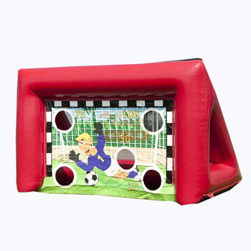 Commercial 0.55mm PVC Tarpaulin Inflatable Soccer Gate Football Kick Shooting Game Penalty Shootout For Sale