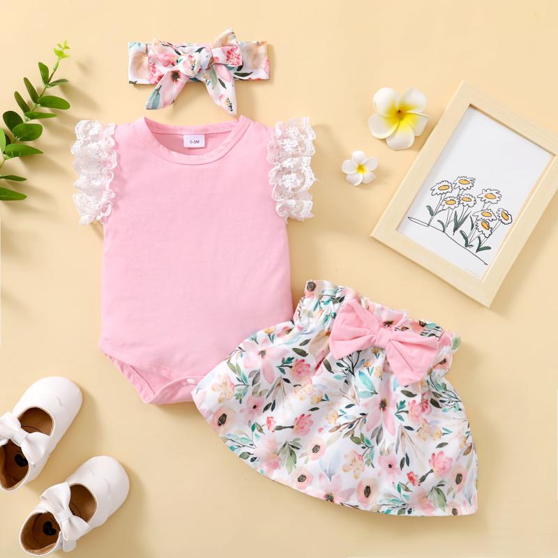Clothing Sets Summer Baby Girls Clothes Set Toddler Lace Sleeveless Romper Flowers Shorts Infant Costume OutfitsClothing, Pink
Clothing Sets Summer Baby Girls Clothes Set Toddler Lace Sleeveless Romper Flowers Shorts Infant Costume OutfitsClothing, Pink