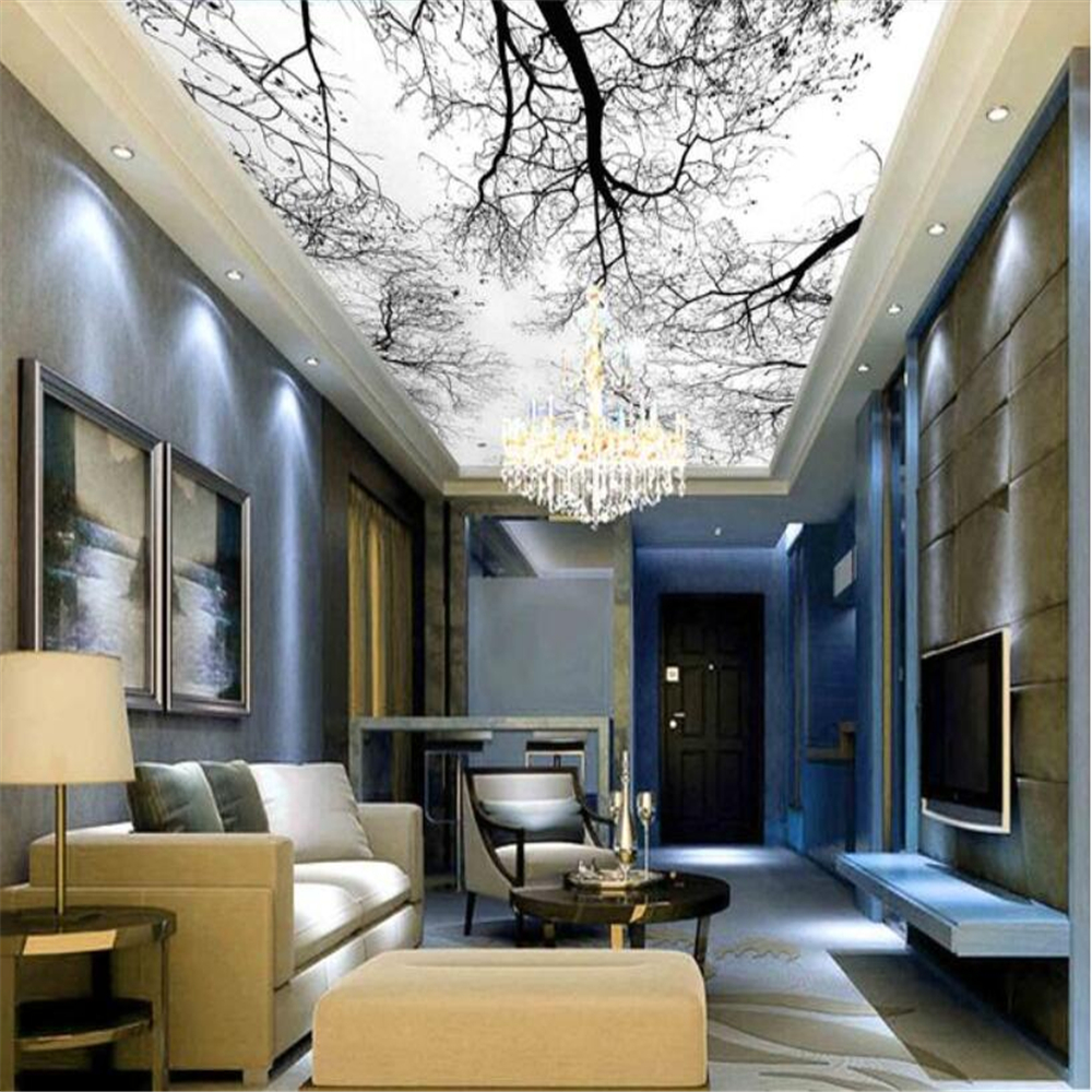 Tree Modern Mural Photo Wallpaper 3D Ceiling Mural Living Room Theme Hotel fashion Decor 3d Wallpaper