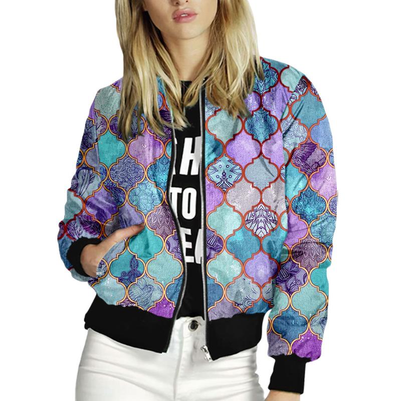 Women's Jackets Spring Autumn 2022 Print Women Casual Zipper Bomber Jacket Long Sleeve Coat Female Fashion Classic Slim Outerwears, La03812
Women's Jackets Spring Autumn 2022 Print Women Casual Zipper Bomber Jacket Long Sleeve Coat Female Fashion Classic Slim Outerwears, La03812