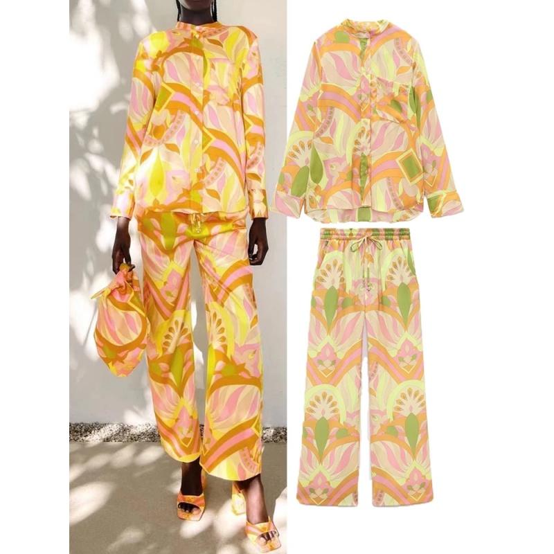Women's Two Piece Pants Elegant 2-Piece Set Printed Women Suit Fashion Elastic Waist Straight Casual Vacation SuitWomen's, Yellowpants
Women's Two Piece Pants Elegant 2-Piece Set Printed Women Suit Fashion Elastic Waist Straight Casual Vacation SuitWomen's, Yellowpants
