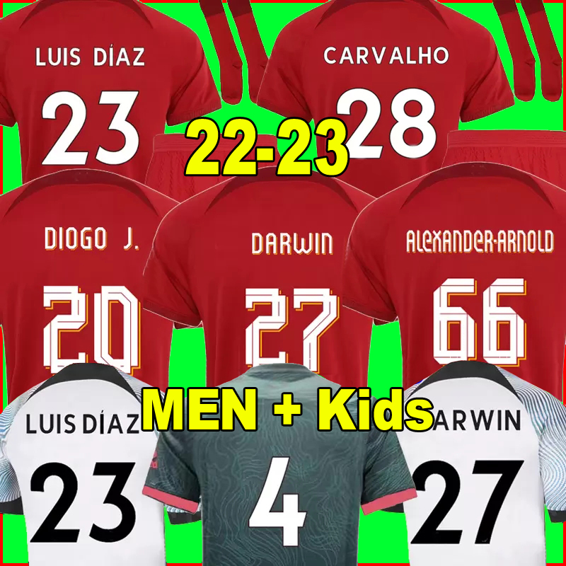 21 22 23 RAMSEY season home away 3rd DARWIN Carvalho soccer jerseys 2022 2023 Mohamed Diogo Luis DIaz Alexander Arnold football kit tops shirts men kids uniform, 22-23 away
21 22 23 RAMSEY season home away 3rd DARWIN Carvalho soccer jerseys 2022 2023 Mohamed Diogo Luis DIaz Alexander Arnold football kit tops shirts men kids uniform, 22-23 away