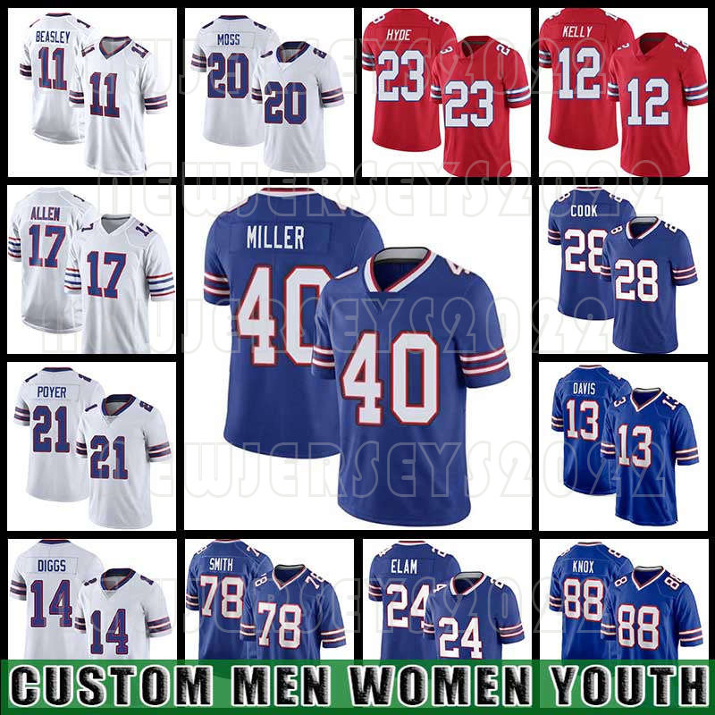 Buffalos Von Miller Football Josh Allen Jersey 14 Stefon Diggs 24 Kaiir Elam Billes 88 Dawson Knox 28 James Cook 91 Oliver Tre'Davious White 13 Gabriel Davis 12 Jim Kelly, Custom women(b e)
Buffalos Von Miller Football Josh Allen Jersey 14 Stefon Diggs 24 Kaiir Elam Billes 88 Dawson Knox 28 James Cook 91 Oliver Tre'Davious White 13 Gabriel Davis 12 Jim Kelly, Custom women(b e)
