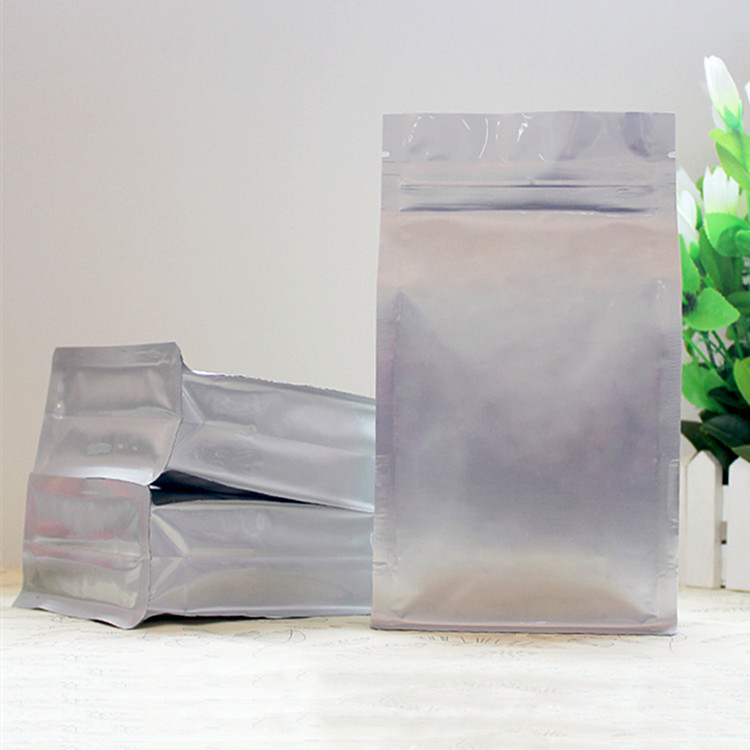 100pcs 3D Thick Stand up Aluminum Foil Packaging Bag Resealable Candy Snack Tea Nuts Food Cereals Coffee Powder Wedding Party Gifts Heat Sealing Stora