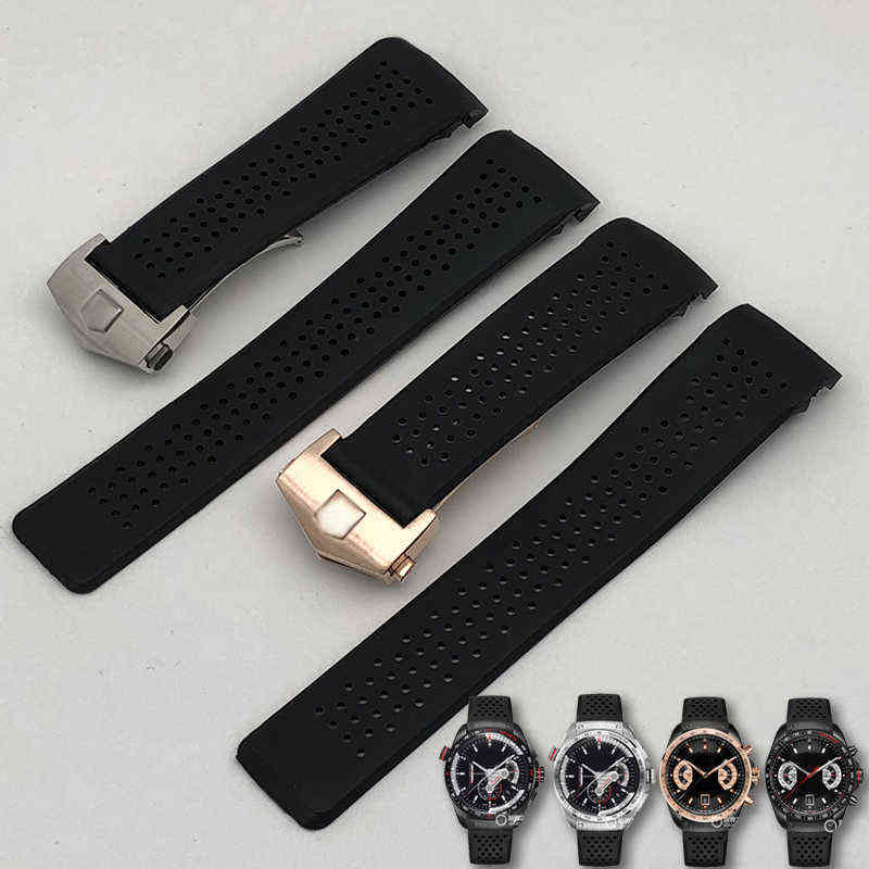 Rubber bands For TAG HEUER GRAND CARRERA Accessories Waterproof Strap 22 24mm Soft Sile Band Bracelet H220419
Rubber bands For TAG HEUER GRAND CARRERA Accessories Waterproof Strap 22 24mm Soft Sile Band Bracelet H220419