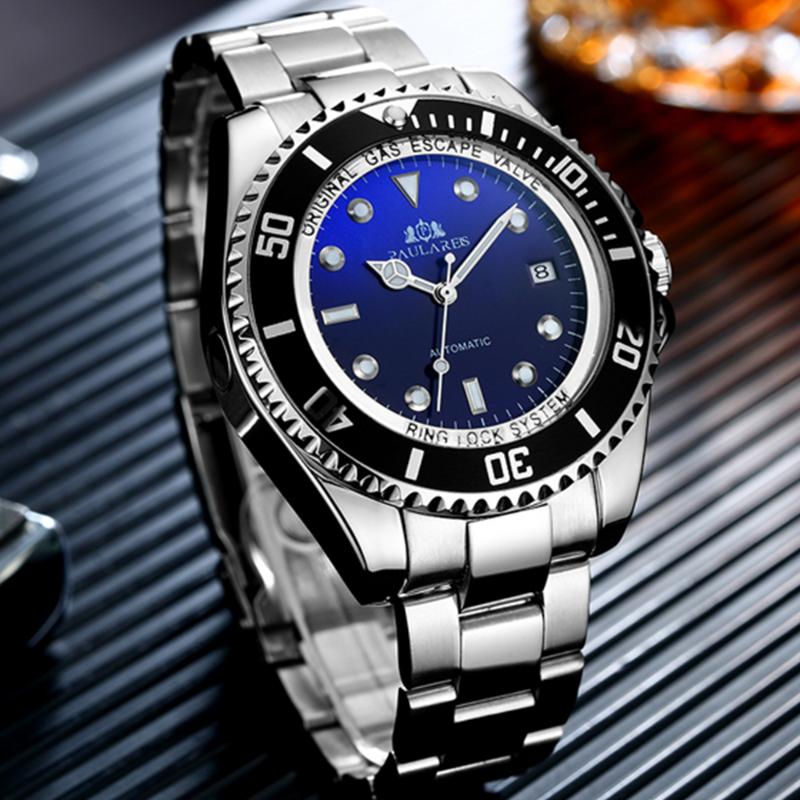 Wristwatches Classic Brand Automatic Mens Watches Top Business Full Stainless Steel Mechanical Watch Date Calendar Waterproof Sport Cloc, K09-03
Wristwatches Classic Brand Automatic Mens Watches Top Business Full Stainless Steel Mechanical Watch Date Calendar Waterproof Sport Cloc, K09-03