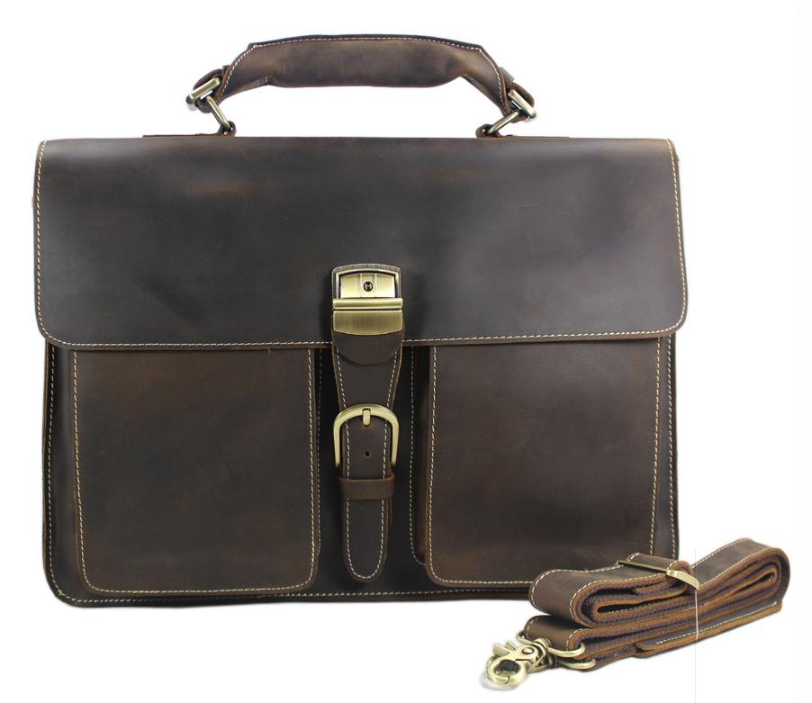 Briefcases Vintage Crazy Horse Genuine Leather Men's Business Bag Men Briefcase 15"laptop Tote Handbag Large BrownBriefcases, Brown
Briefcases Vintage Crazy Horse Genuine Leather Men's Business Bag Men Briefcase 15"laptop Tote Handbag Large BrownBriefcases, Brown