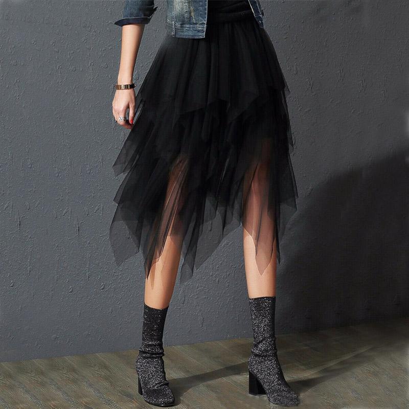 Skirts Irregular Tulle Skirt Women Summer High Waist Up Party Petticoat Fashion Casual Style Goth Dark, Black
Skirts Irregular Tulle Skirt Women Summer High Waist Up Party Petticoat Fashion Casual Style Goth Dark, Black