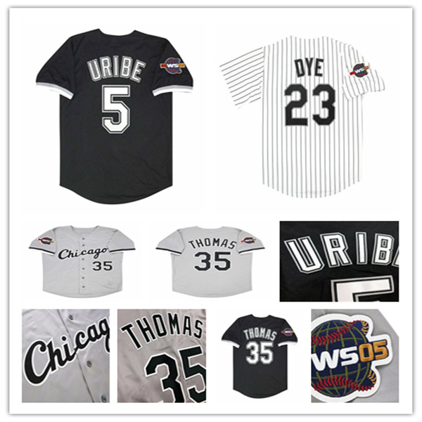 Retro 2005 Chicago World Series WS Baseball Jersey 8 Bo Jackson 5 Juan Uribe 23 Jermaine Dye 35 Frank Thomas 22 Scott Podsednik 14 PAUL KONERKO 56 MARK BUEHRLE Rowand, Man pinstripe white
Retro 2005 Chicago World Series WS Baseball Jersey 8 Bo Jackson 5 Juan Uribe 23 Jermaine Dye 35 Frank Thomas 22 Scott Podsednik 14 PAUL KONERKO 56 MARK BUEHRLE Rowand, Man pinstripe white