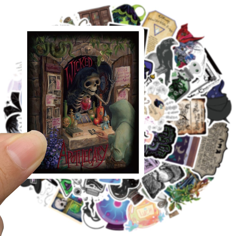 50Pcs/Lot Apothecary Pharmacist Witch Cartoon Graffiti Stickers Aesthetic Stickers Laptop Car Phone Kids Toys Decal Sticker