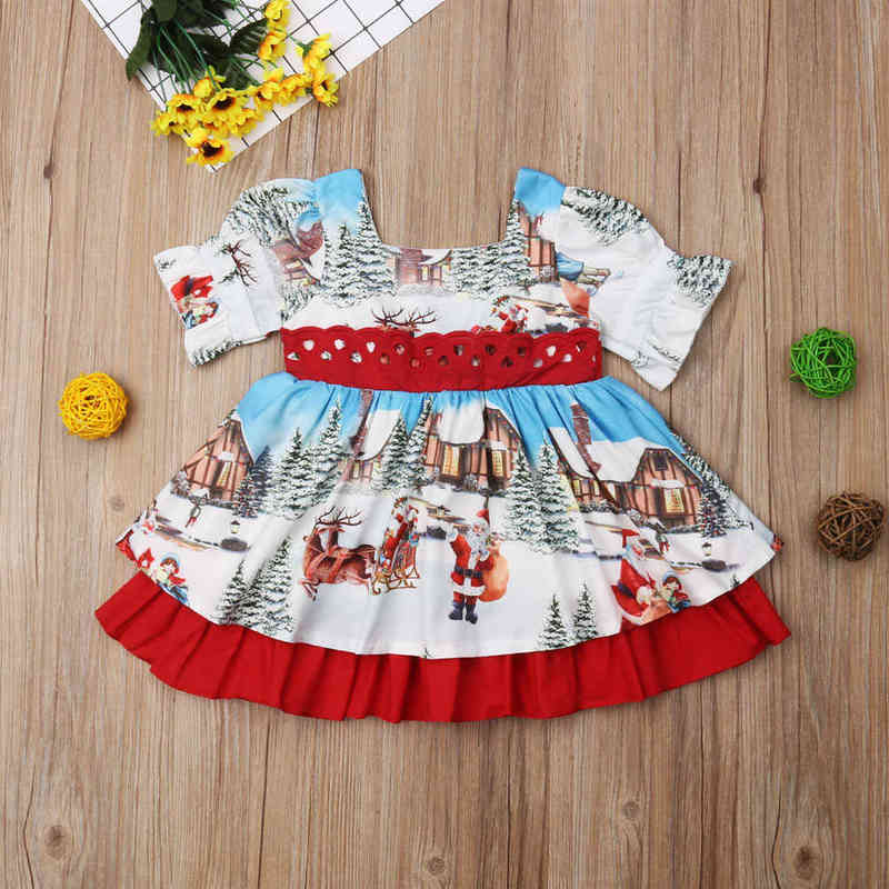 Christmas Princess Dress Toddler Girls Outfits Kids Baby Girl Bowknot Party XMAS Gown Formal Dress Come L260529 - view 3