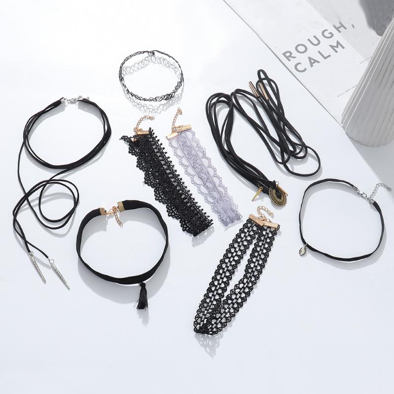 Chokers Lace Fashion Velvet Choker Necklace For Women Vintage Sexy With Pendants Gothic Girl Neck Jewelry AccessoriesChokers
Chokers Lace Fashion Velvet Choker Necklace For Women Vintage Sexy With Pendants Gothic Girl Neck Jewelry AccessoriesChokers