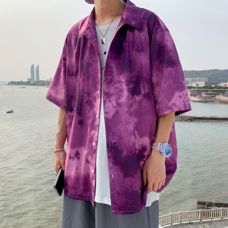 Men's Casual Shirts Tie-dye Shirt Men Korean Fashion Loose Harajuku Streetwear Hip-hop All-match Social Short-sleeved, Blue
Men's Casual Shirts Tie-dye Shirt Men Korean Fashion Loose Harajuku Streetwear Hip-hop All-match Social Short-sleeved, Blue