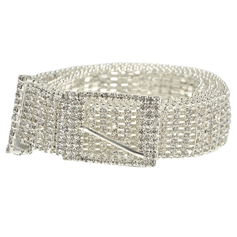 Womail Fashion Belt Chain Gold Women High Quality Sequin Belts For Dress Shiny Waistband Women Party Dress Belt Chain T200411