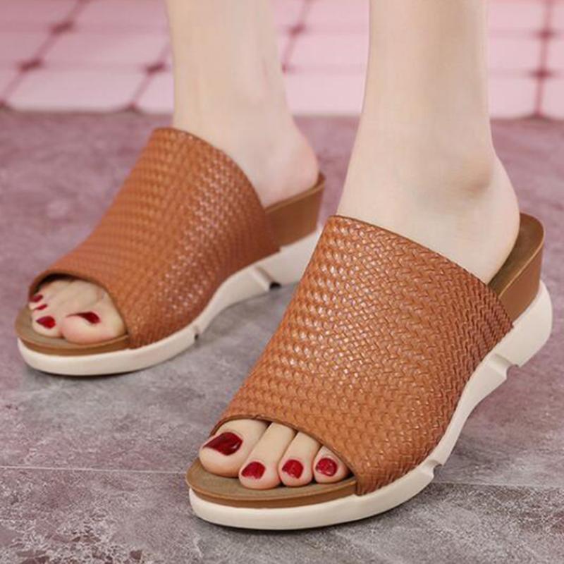 Slippers Wedge Non-slip Sandals Women Shoes Summer Fashion Platform Female Peep Toe Casual Flip Flops Qq741, Beige
Slippers Wedge Non-slip Sandals Women Shoes Summer Fashion Platform Female Peep Toe Casual Flip Flops Qq741, Beige