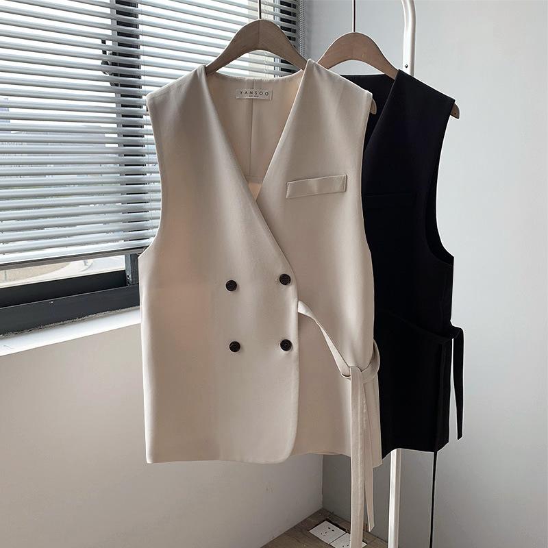 Women' Vests 2022 OL Fashion Women Suit Vest Vintage Double Breasted Female Tops Black White Jackets Spring Autumn Sleeveless Waistcoat K98
Women' Vests 2022 OL Fashion Women Suit Vest Vintage Double Breasted Female Tops Black White Jackets Spring Autumn Sleeveless Waistcoat K98