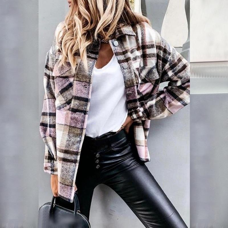 Women' Wool & Blends Spring Jackets Coats Women Autumn Plaid Jacket Long Checkered Woman Overshirt Female Shirt Coat For WomenWomen, B-navy red
Women' Wool & Blends Spring Jackets Coats Women Autumn Plaid Jacket Long Checkered Woman Overshirt Female Shirt Coat For WomenWomen, B-navy red