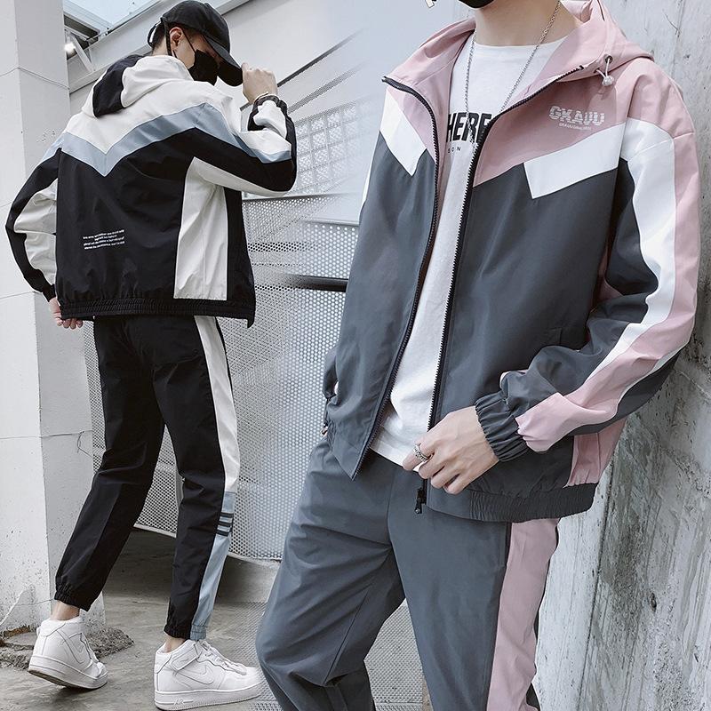 Men's Tracksuits Autumn Suit Men's Jacket Trendy Loose Color Matching Bomber Handsome Casual Versatile 366Men's, Pink
Men's Tracksuits Autumn Suit Men's Jacket Trendy Loose Color Matching Bomber Handsome Casual Versatile 366Men's, Pink