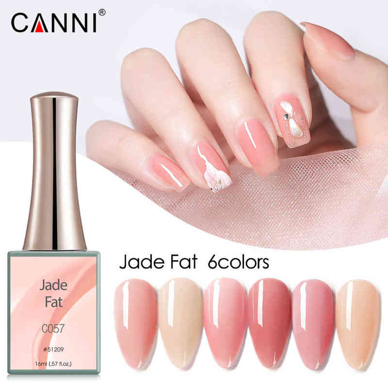 NXY Nail Gel Canni 16ml Sparkle Diamond Cat Eye White Color Series Milky Gorgeous Full Coverage Pink Nude Semi Permanent 0328