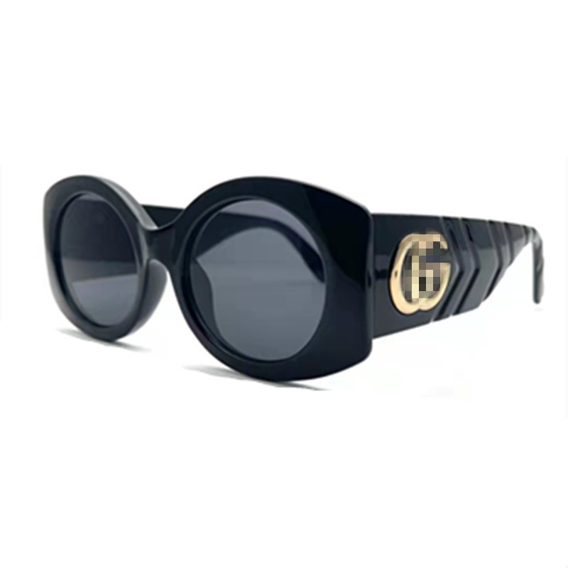 New Fashion Sunglass Women's fashion personalized mirror legs double g metal accsori sunglass men's Sunglass