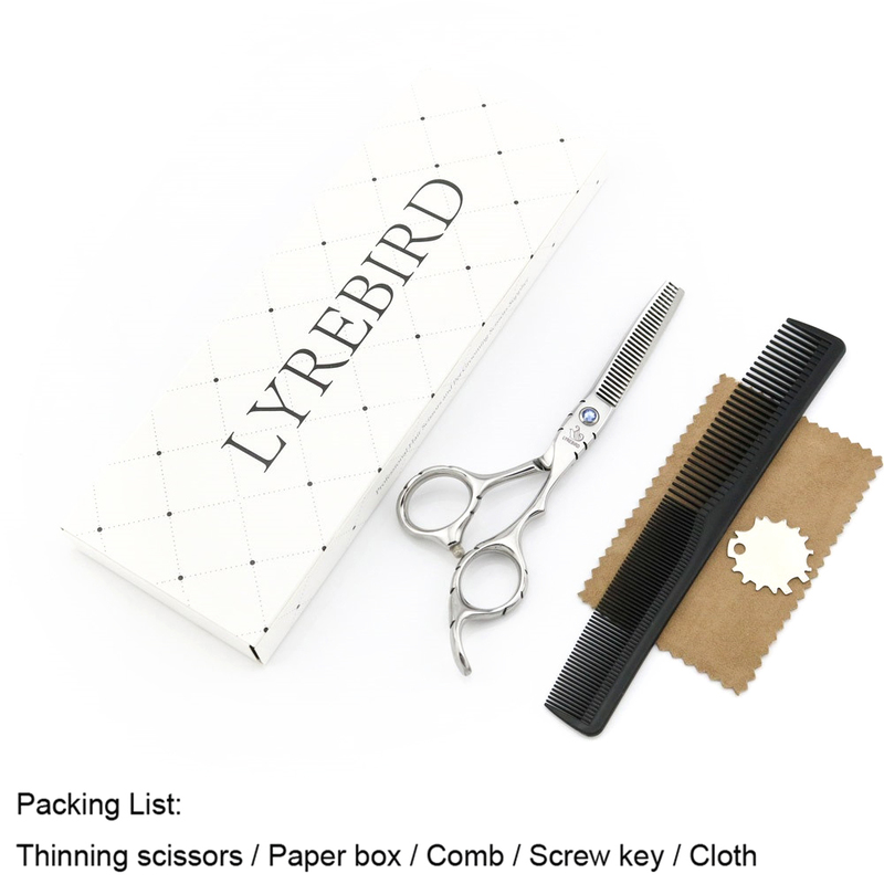 Hair Scissors 5.5 INCH 6 Japan Barber Shears Cutting Blue Stone Shear Salon Tools LYREBIRD 220317