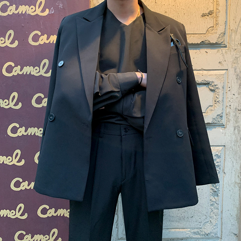 IEFB Men's Autumn Long Sleeve Black Shirt Korean Trend Streetwear Pullpover Tops For Male Vintage Causal Clothes 9Y6578 220322