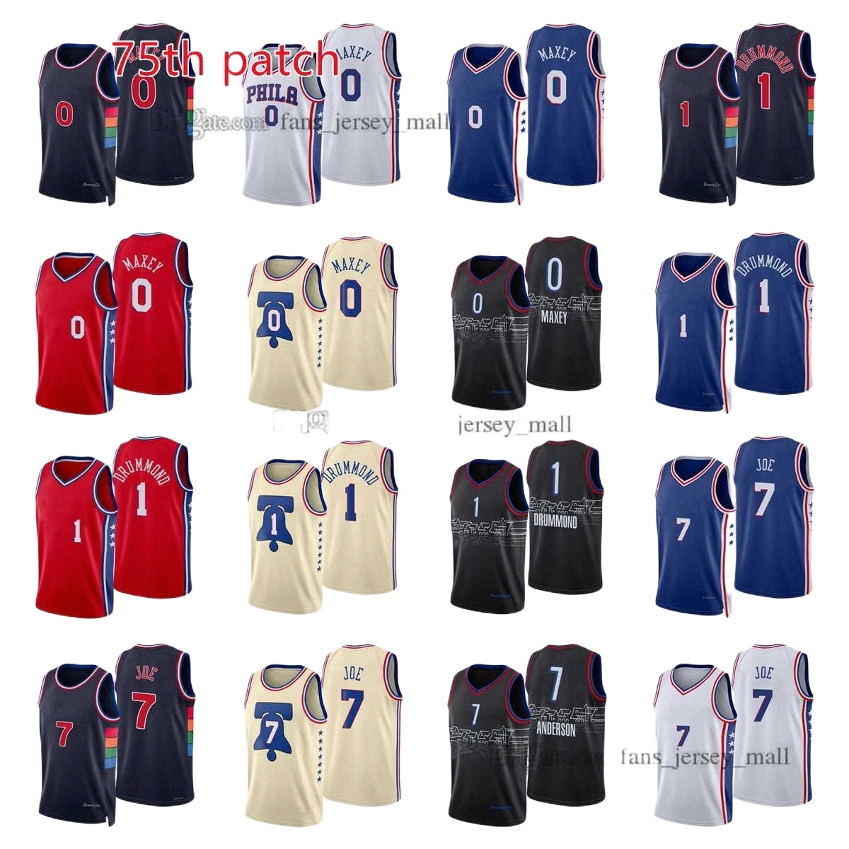 printed 75th patch City Basketball Jerseys 0 Tyrese 1 Andre Maxey Drummond Isaiah 7 Joe Jersey Color white red blue black y7Fv#
printed 75th patch City Basketball Jerseys 0 Tyrese 1 Andre Maxey Drummond Isaiah 7 Joe Jersey Color white red blue black y7Fv#